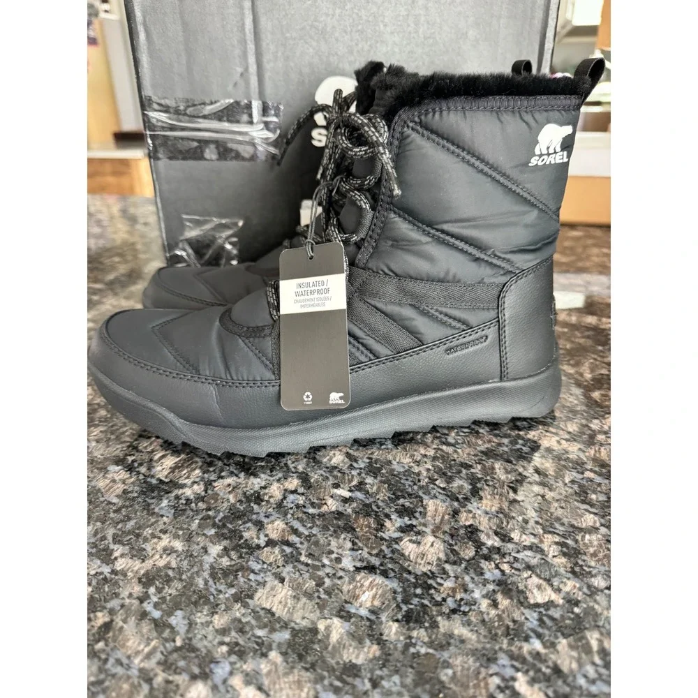 Sorel Whitney II Plus Lace‎ WP Black Quarry Waterproof Winter Boots Sz 10.5 NWB